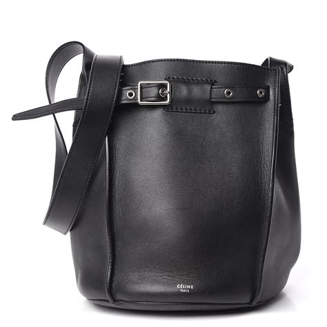 Celine Smooth Calfskin Long Strap Big Bucket Bag 